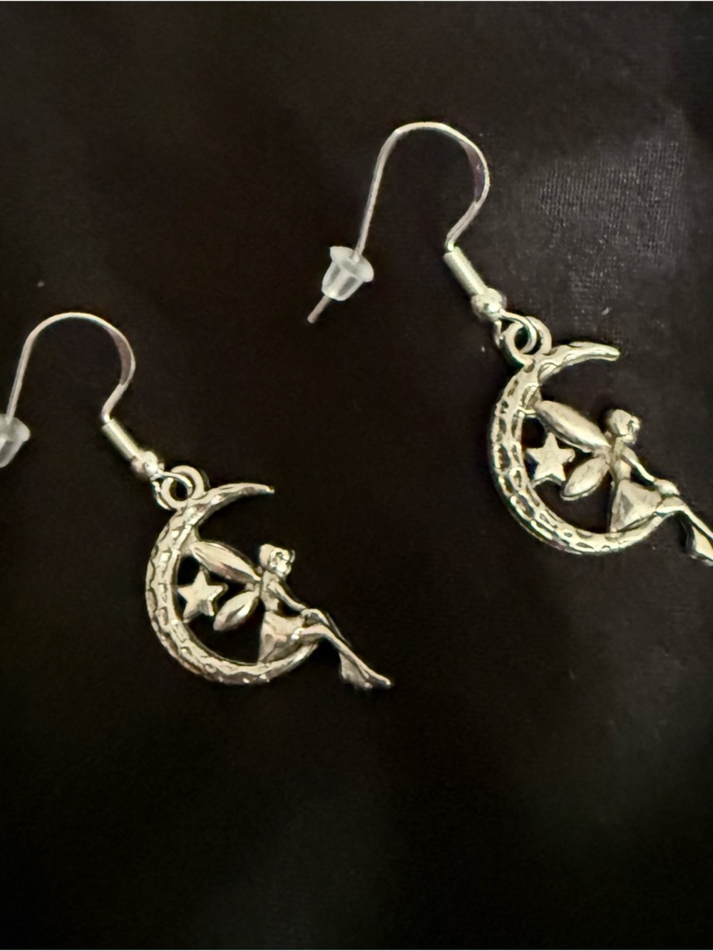 Moon Fairy Dangle Earrings Celestial Witchy
Silver Tone 925 Hooks - Picture 1 of 5